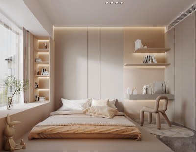 现代榻榻米女儿房3D模型下载